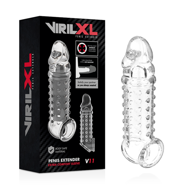 VIRILXL - V11 EXTENSION ET GAINE DE PÉNIS TRANSPARENTE