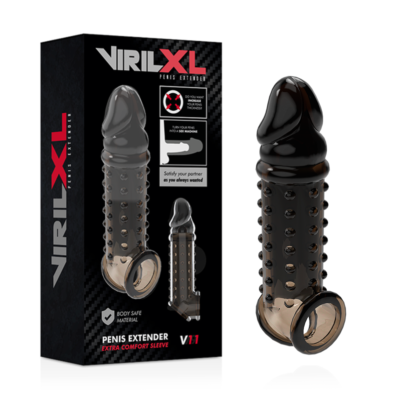 VIRILXL - V11 EXTENSION ET GAINE DE PÉNIS NOIRE
