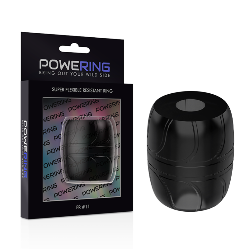 POWERING - Anneau pénien ultra-souple et résistant 5 cm PR11 noir