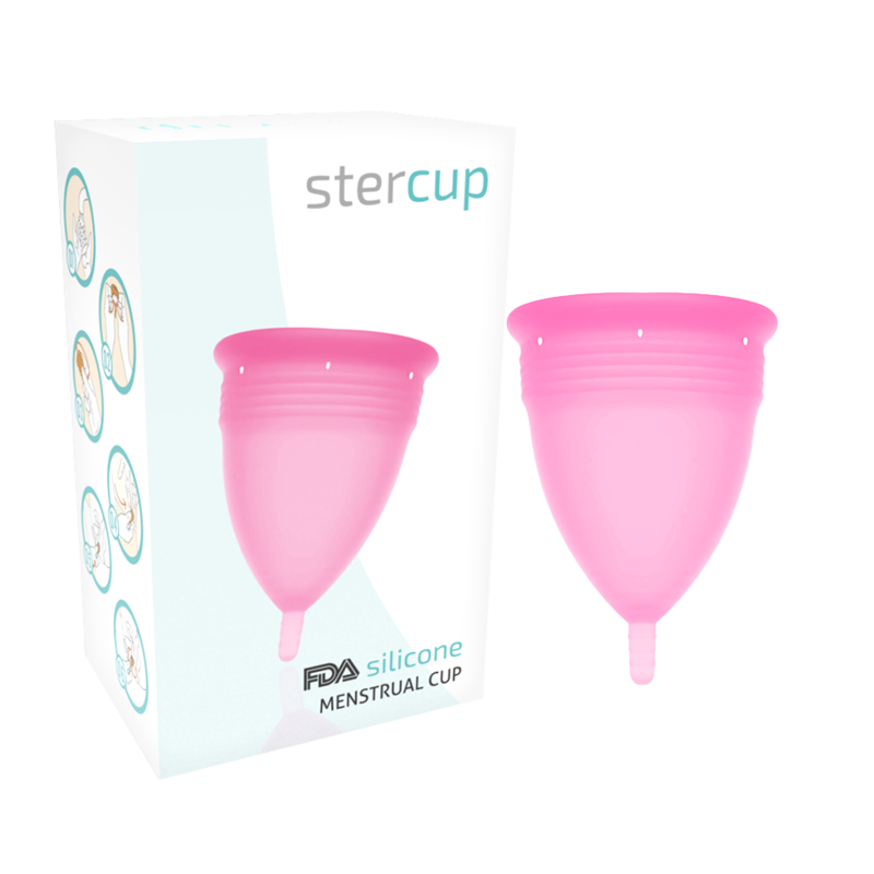 STERCUP - Coupe menstruelle en silicone certifiée FDA, rose - Taille S