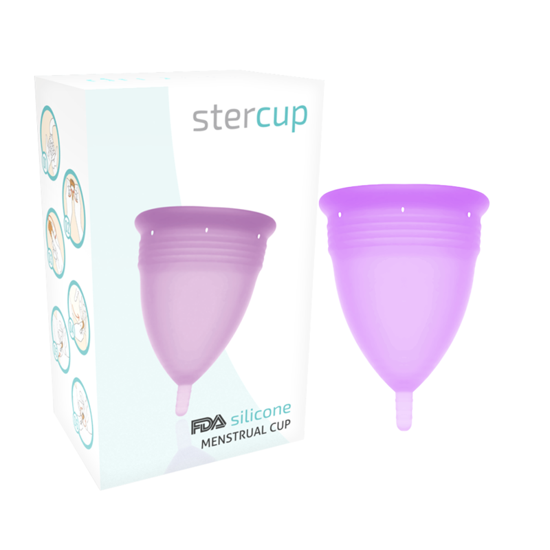 STERCUP - Coupe menstruelle en silicone certifiée FDA, violette - Taille S