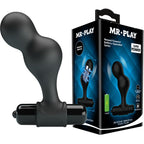 MR PLAY - BLACK SILICONE VIBRATING BUTTER PLUG