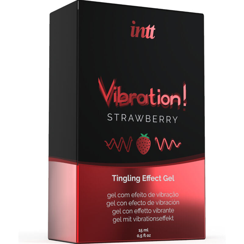 INTT - Gel vibrant stimulant et puissant pour l'intimité, parfum fraise, 15 ml