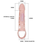 PRETTY LOVE - HARRISON PENIS EXTENSOR COVER WITH VIBRATION AND STRAP 13.5 CM
