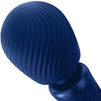 FUN FACTORY - RECHARGEABLE VIBRATING SILICONE WEIGHTED RUMBLE WAND VIM MIDNIGHT BLUE