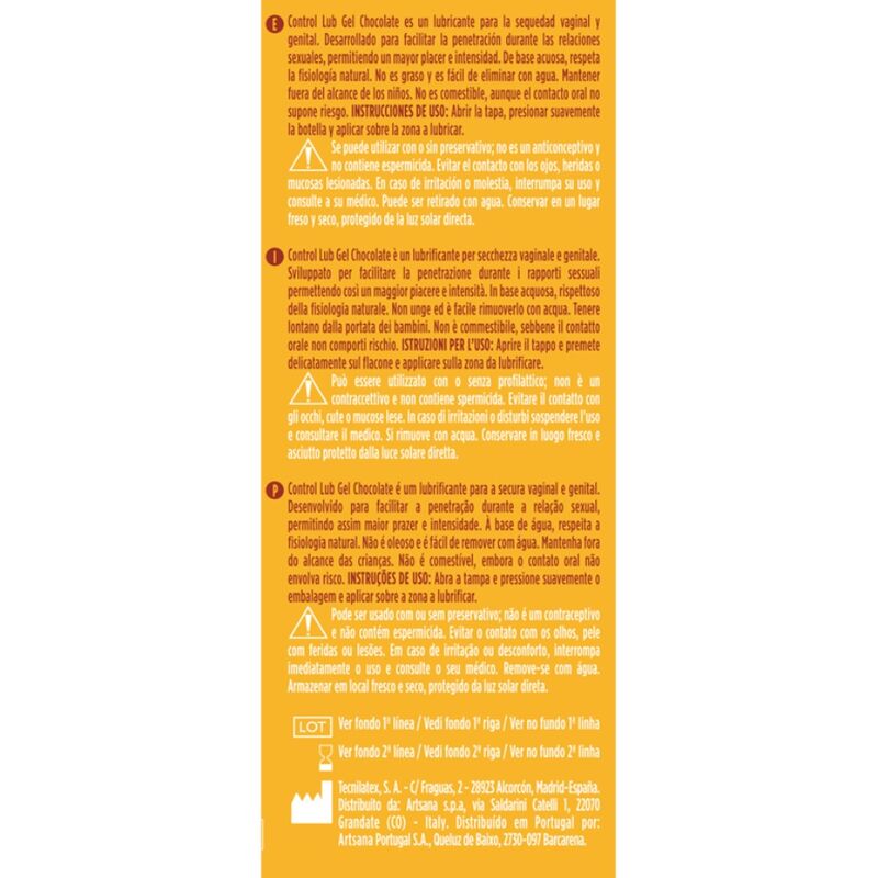 CONTROL - GEL LUBRIFIANT AU CHOCOLAT 75 ML