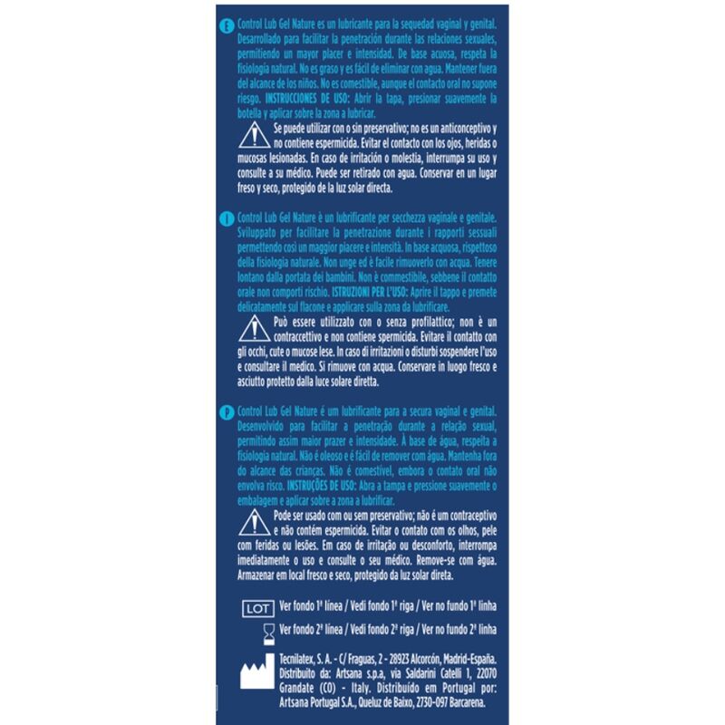 CONTROL - GEL LUBRIFIANT NATUREL 75 ML