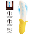 PRETTY LOVE - BANANA GEEK SUPER POWER 7 VIBRATIONS HAUT ET BAS EN SILICONE NOIR