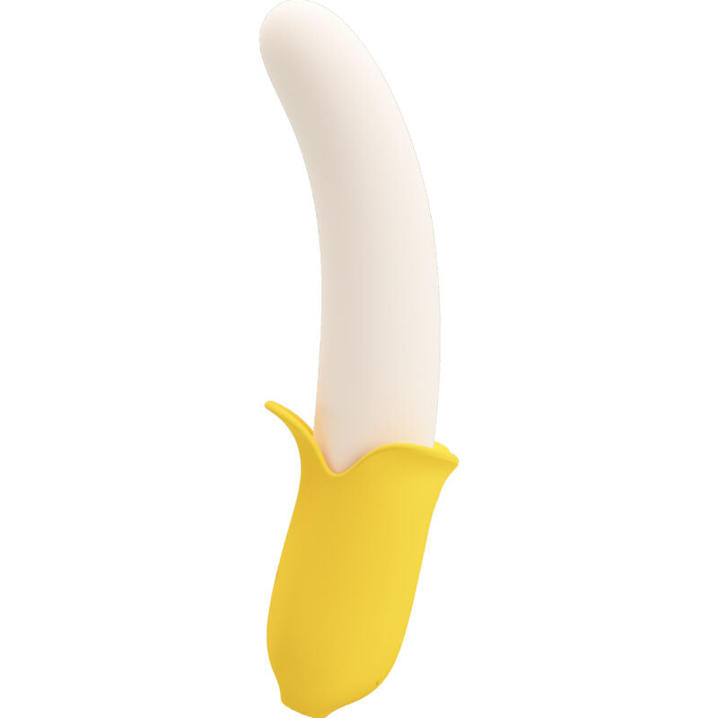 PRETTY LOVE - BANANA GEEK SUPER POWER 7 VIBRATIONS HAUT ET BAS EN SILICONE NOIR