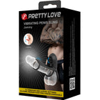 PRETTY LOVE - JAMMY - GAINE PÉNIENNE À 12 VIBRATIONS AVEC LANGUE EN SILICONE RECHARGEABLE