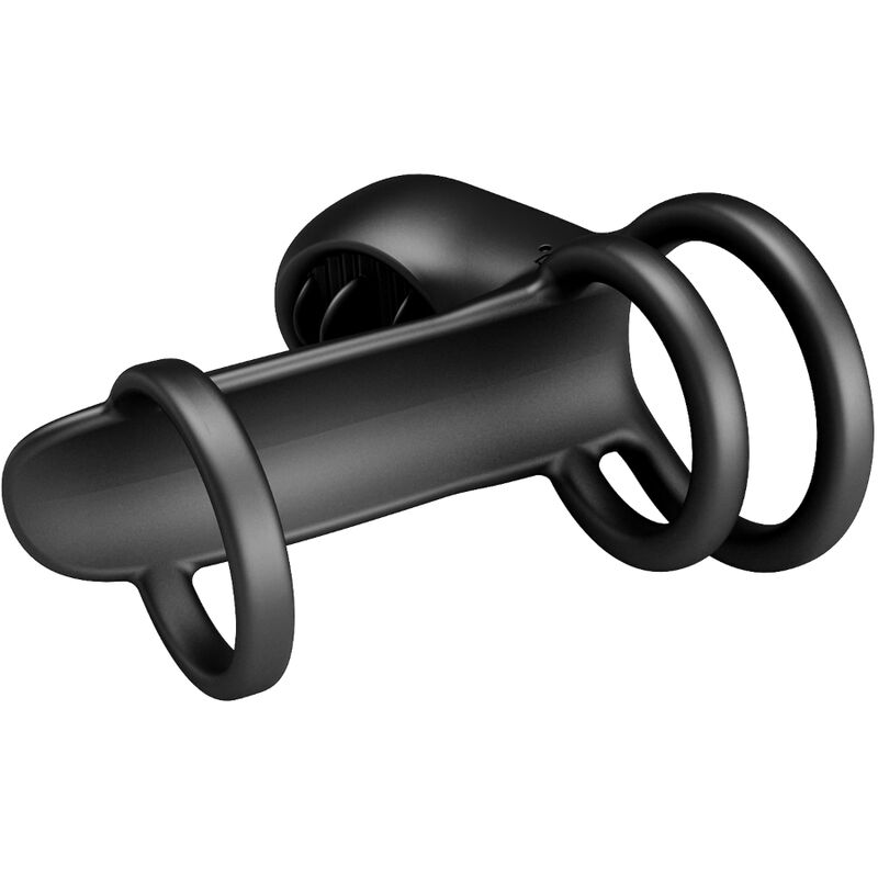 PRETTY LOVE - JAMMY - GAINE PÉNIENNE À 12 VIBRATIONS AVEC LANGUE EN SILICONE RECHARGEABLE