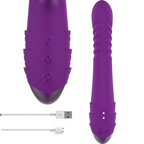 INTENSE - IGGY UP &amp; DOWN RECHARGEABLE MULTIFUNCTIONAL VIBRATOR WITH CLITORAL STIMULATOR PURPLE