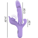 INTENSE - BILLIE VIBRATORE MULTIFUNZIONALE RICARICABILE A SUCCHIO CON PULSANTE VIOLA