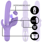 INTENSE - BILLIE VIBRATORE MULTIFUNZIONALE RICARICABILE A SUCCHIO CON PULSANTE VIOLA