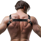 FETISH SUBMISSIVE ATTITUDE - IMBRACATURA BULLDOG IN NEOPRENE REGOLABILE CON CERNIERE PER UOMINI