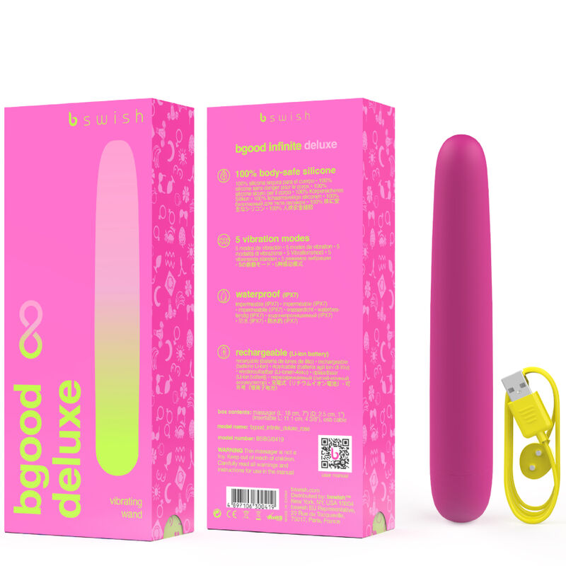 B SWISH - BGOOD INFINITE DELUXE VIBRATEUR EN SILICONE RECHARGEABLE ROSE