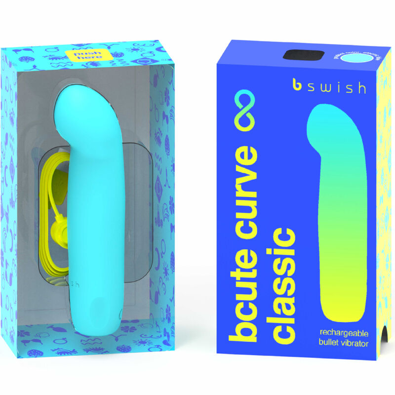 B SWISH - BCUTE CURVE INFINITE CLASSIC VIBRATEUR RECHARGEABLE EN SILICONE BLEU
