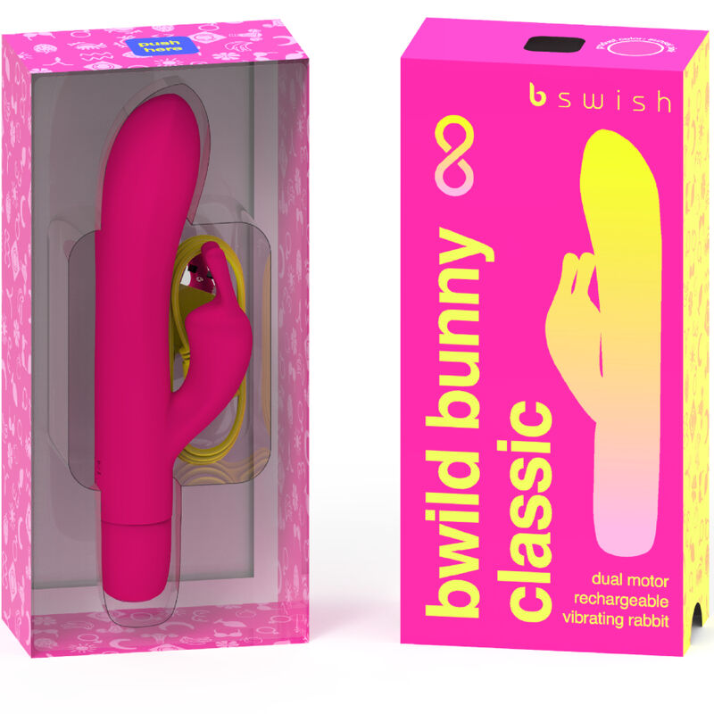 B SWISH - BWILD BUNNY INFINITE CLASSIC VIBRATEUR RECHARGEABLE EN SILICONE ROSE