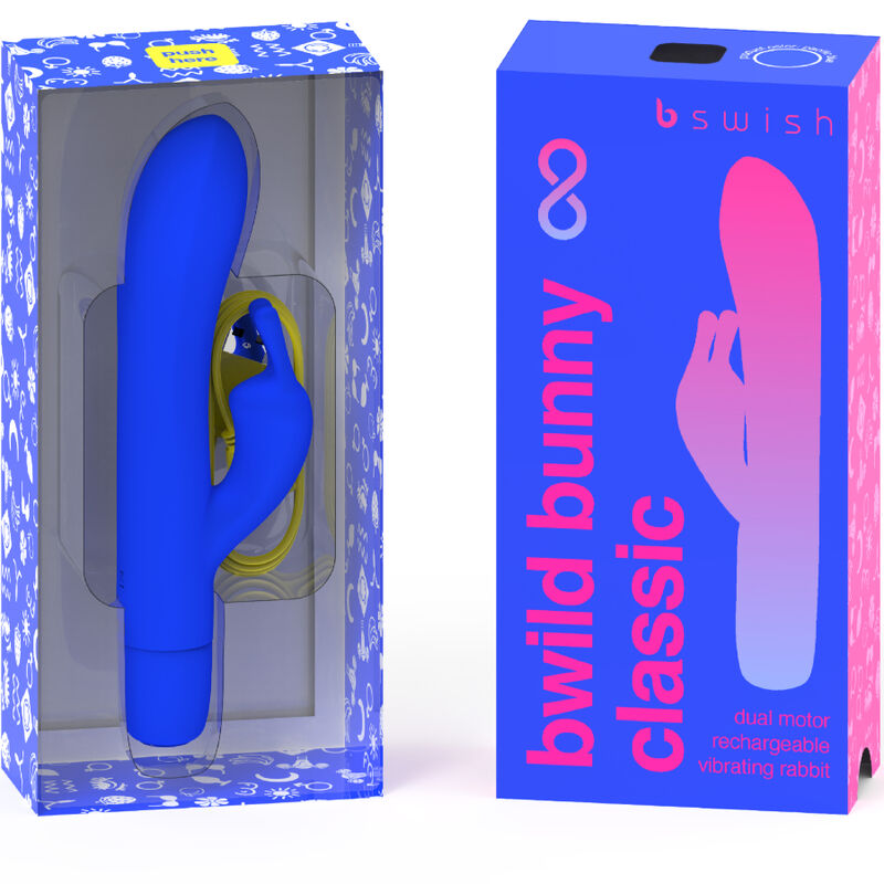 B SWISH - BWILD BUNNY INFINITE CLASSIC VIBRATEUR RECHARGEABLE EN SILICONE BLEU
