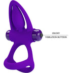 PRETTY LOVE - Bague vibrante 10 vibrations en silicone violet