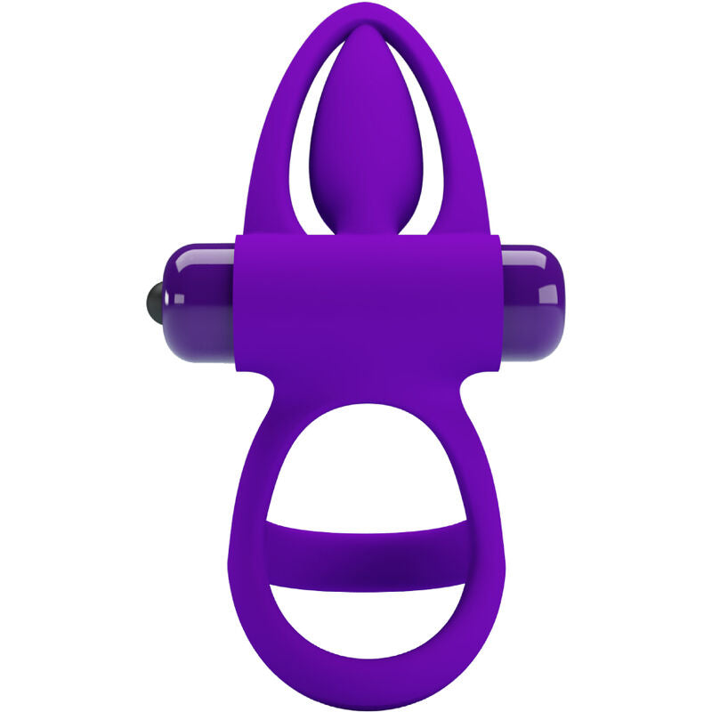 PRETTY LOVE - Bague vibrante 10 vibrations en silicone violet