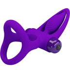 PRETTY LOVE - Bague vibrante 10 vibrations en silicone violet