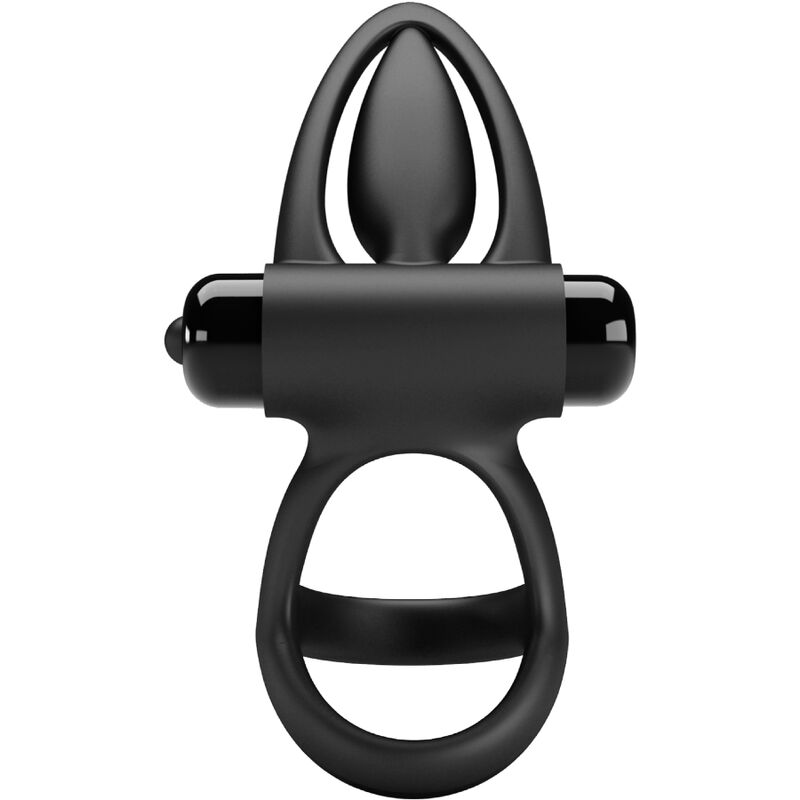 PRETTY LOVE - Bague vibrante 10 vibrations en silicone noir
