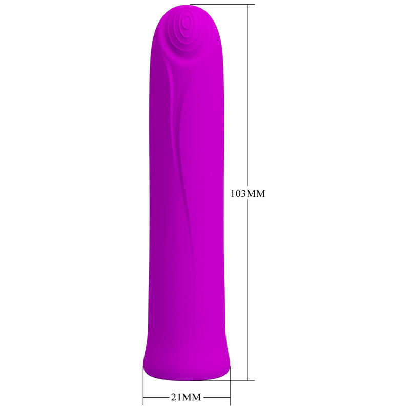 PRETTY LOVE - CURTIS MINI SUPER POWER VIBRATEUR 12 VIBRATIONS EN SILICONE VIOLETTE