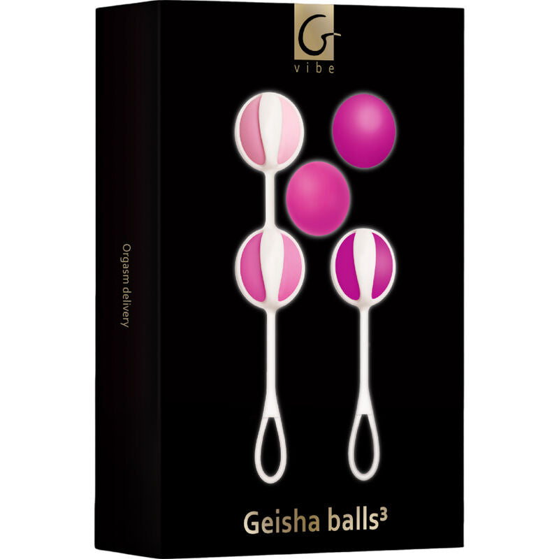 G-VIBE - ENSEMBLE DE 5 BOULES GEISHA3 ROSE