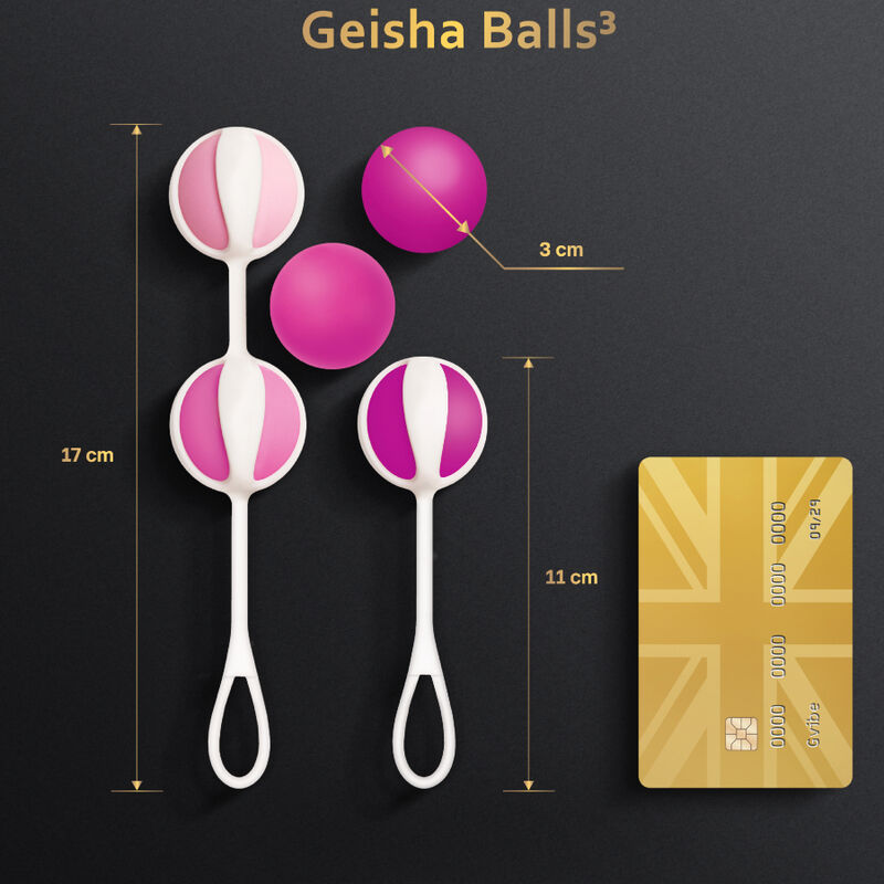 G-VIBE - ENSEMBLE DE 5 BOULES GEISHA3 ROSE