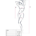 PASSION - BS096 BODYSTOCKING NERO TAGLIA UNICA
