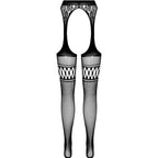 PASSION - S026 COLLANT NERO CON GIARRETTIERA TAGLIA UNICA