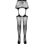 PASSION - S028 COLLANT NERO CON GIARRETTIERA TAGLIA UNICA