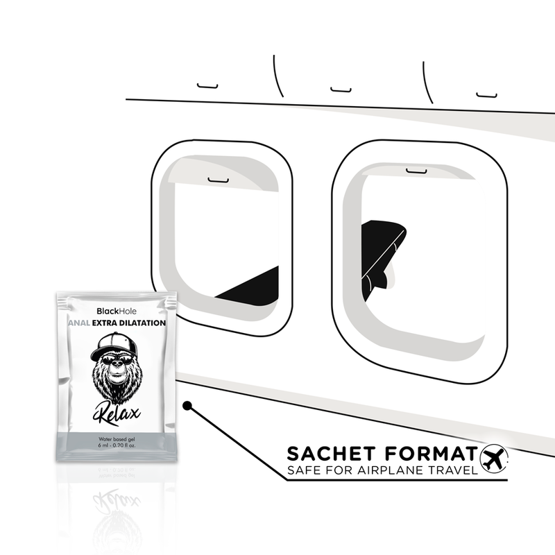 BLACK HOLE - Gel à base d'eau pour dilatation supplémentaire, dose unique de 6 ml