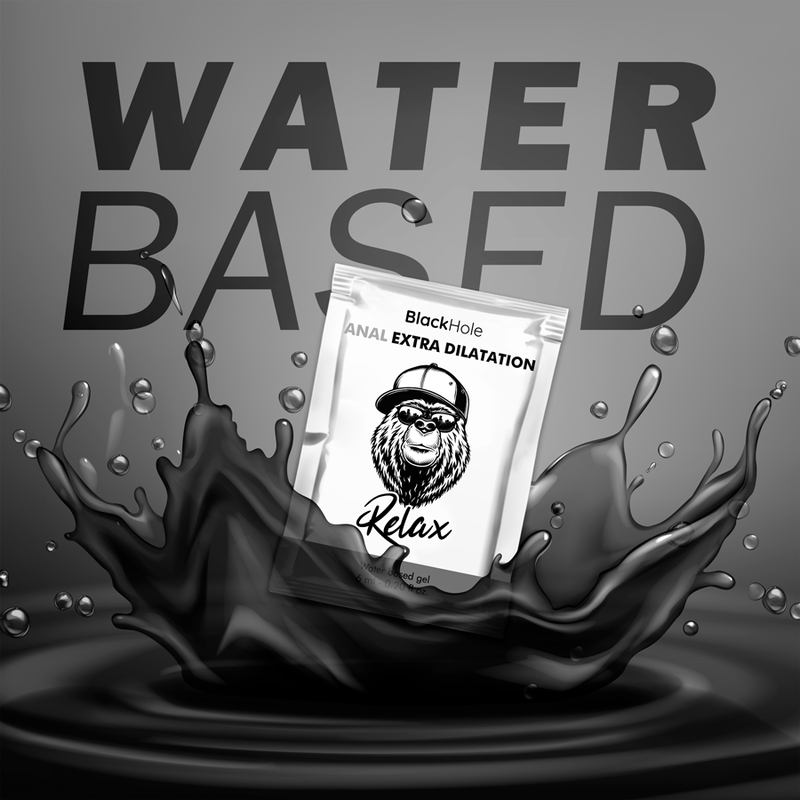 BLACK HOLE - Gel à base d'eau pour dilatation supplémentaire, dose unique de 6 ml