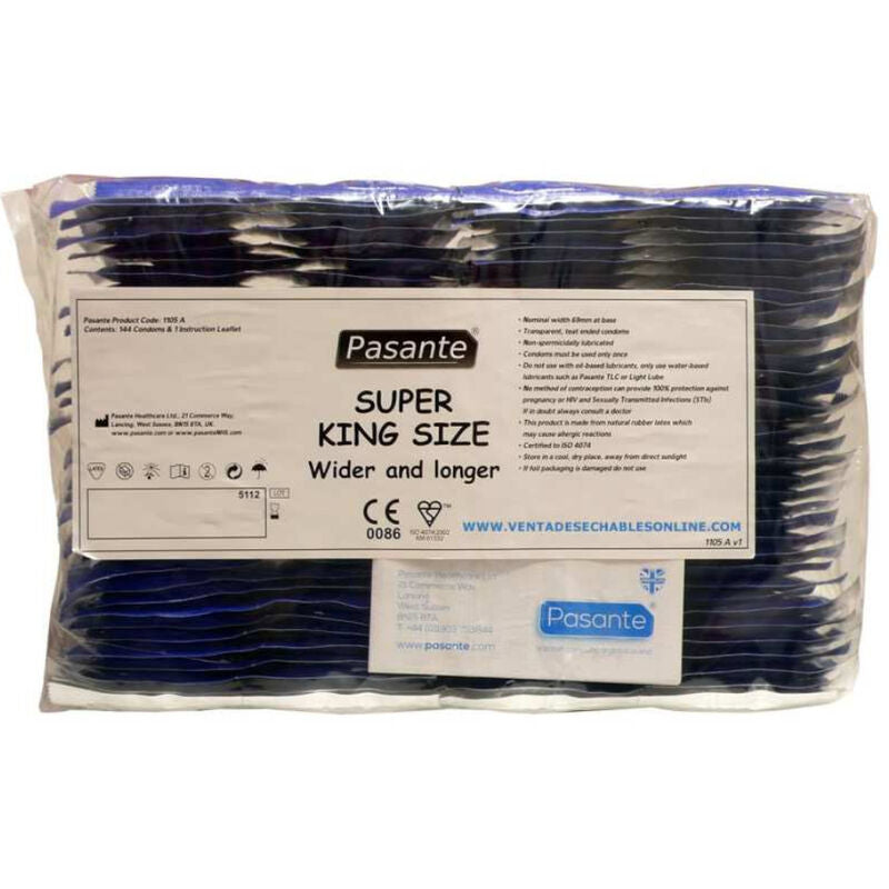 PASANTE - SACHET DE PRÉSERVATIFS SUPER KING SIZE 144 UNITÉS