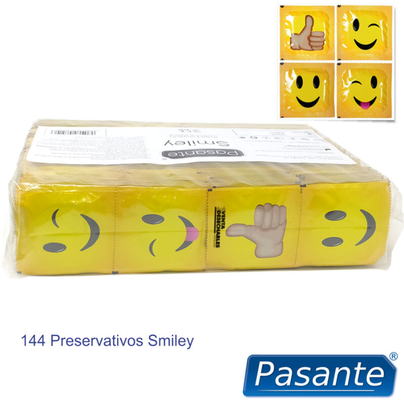 PASANTE - PRÉSERVATIFS SMILEY BAG 144 UNITÉ