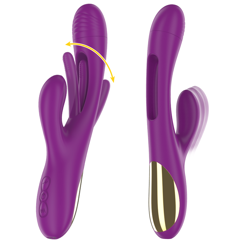 INTENSE - APOLO VIBRATEUR MULTIFONCTIONNEL RECHARGEABLE 7 VIBRATIONS AVEC LANGUE OSCILLANTE VIOLETTE