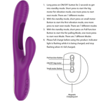 INTENSE - APOLO VIBRATORE MULTIFUNZIONE RICARICABILE 7 VIBRAZIONI CON LINGUA OSCILLANTE VIOLA