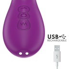 INTENSE - APOLO VIBRATEUR MULTIFONCTIONNEL RECHARGEABLE 7 VIBRATIONS AVEC LANGUE OSCILLANTE VIOLETTE