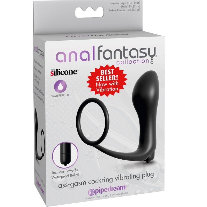 COLLECTION ANAL FANTASY ELITE - ANNEAU PÉNIS VIBRATEUR PLUG ASS-GASM