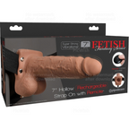 SÉRIE FETISH FANTASY - HARNAIS RÉALISTE AVEC PÉNIS, TESTICULES RECHARGEABLES ET VIBRATEUR DE 17,8 CM