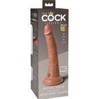 KING COCK - GODEMICHET EN SILICONE RÉALISTE ELITE 17,8 CM CARAMEL
