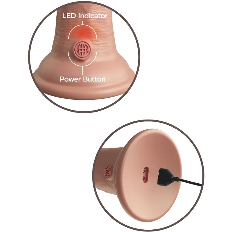 KING COCK - ELITE REALISTIC VIBRATING SILICONE DILDO 15.2 CM