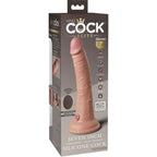 KING COCK - ELITE REALISTIC SILICONE VIBRATOR DILDO AND REMOTE CONTROL 17.8 CM