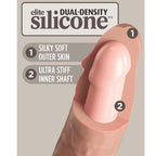 KING COCK - ELITE REALISTIC SILICONE VIBRATOR DILDO AND REMOTE CONTROL 17.8 CM