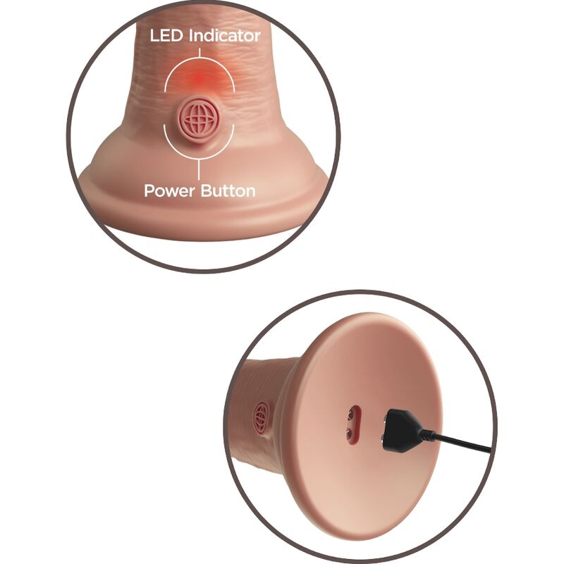 KING COCK - ELITE REALISTIC VIBRATING SILICONE DILDO 20.3 CM