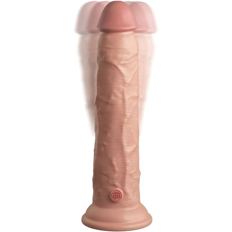 KING COCK - ELITE REALISTIC SILICONE VIBRATOR DILDO AND REMOTE CONTROL 23 CM