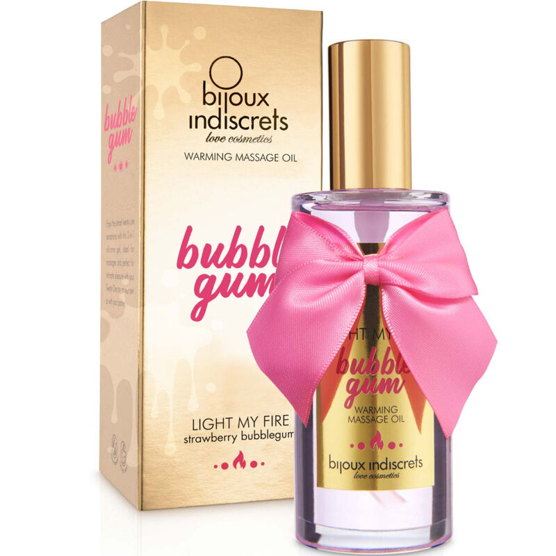 BIJOUX - INDISCRETS LIGHT MY FIRE RUBBER FLAVOR WARMING MASSAGE OIL