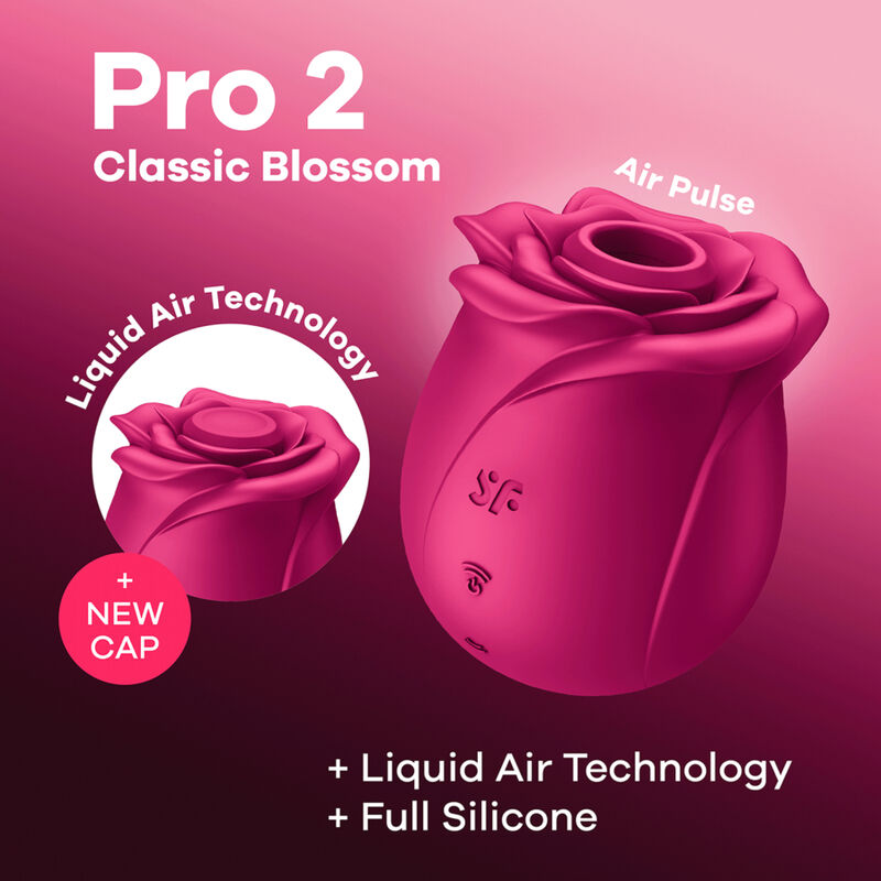 SATISFYER - VIBRATEUR À IMPULSIONS D'AIR PRO 2 CLASSIQUE FLEUR